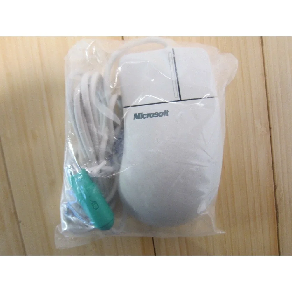 NOS Vintage 2 Button Microsoft Mouse Port Compatible PS2 Mouse 2.1A PN X03-68761